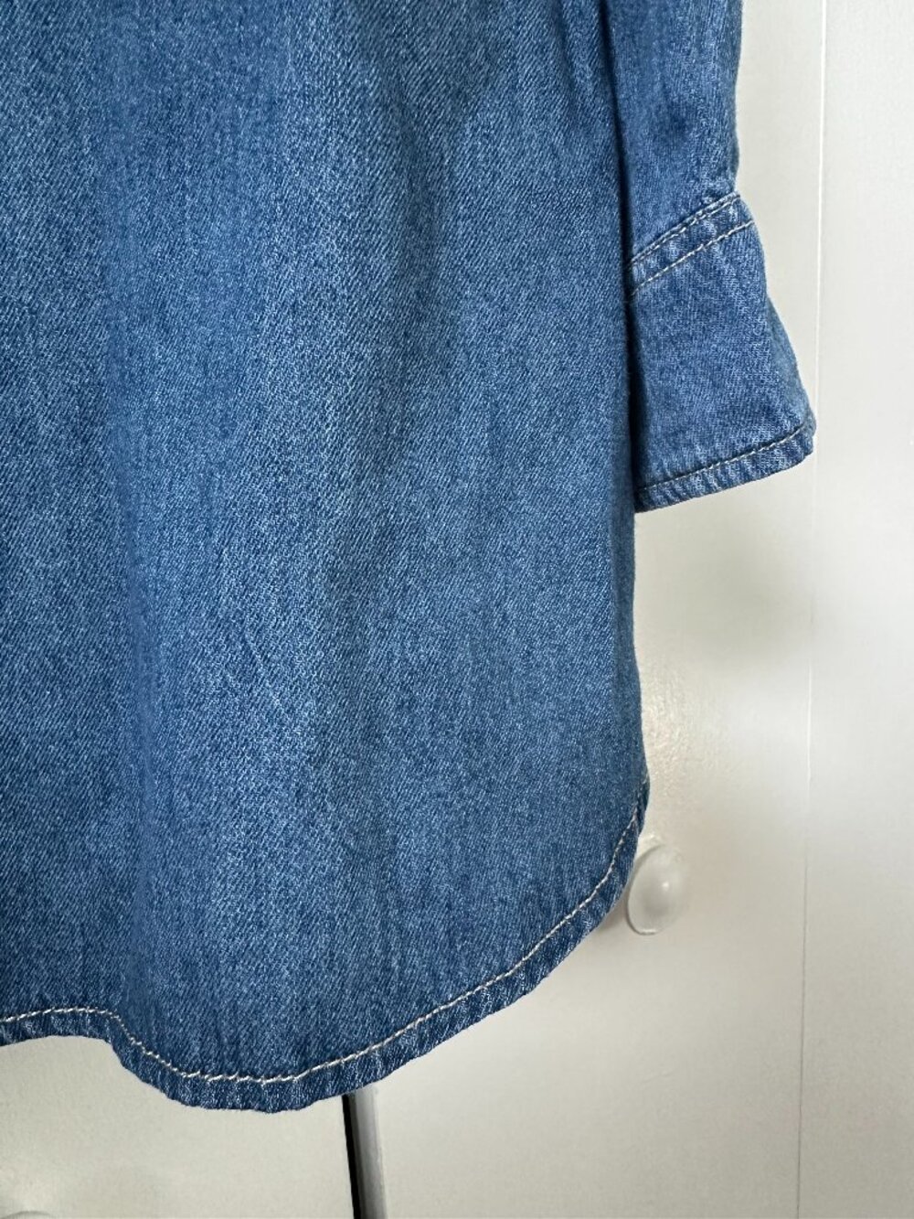 Universal Thread Denim Button-Down Shirt in Blue - Picture 3 of 3